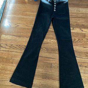 Ramy Brook 27 black Cindy high-rise 5 button closure